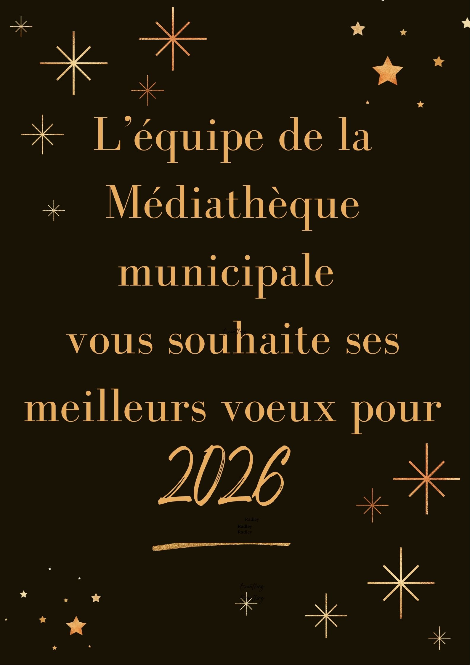 Affiche-Bonne-Annee-Retro-Marron-Orange